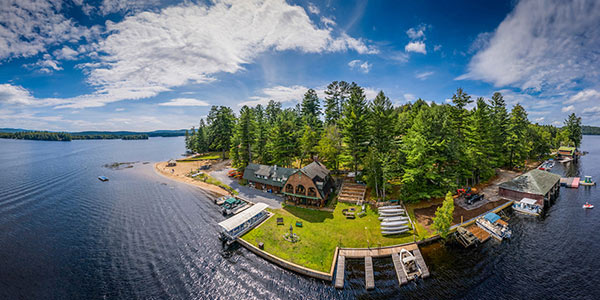 Aerial view of Raquette Lake