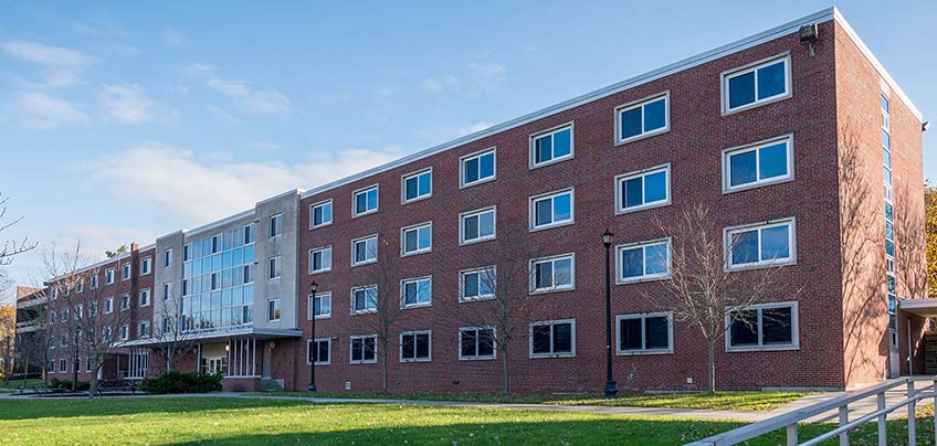 Back entrance view of Fitzgerald Hall