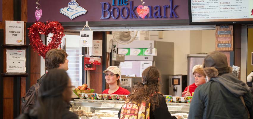 Student working at Bookmark