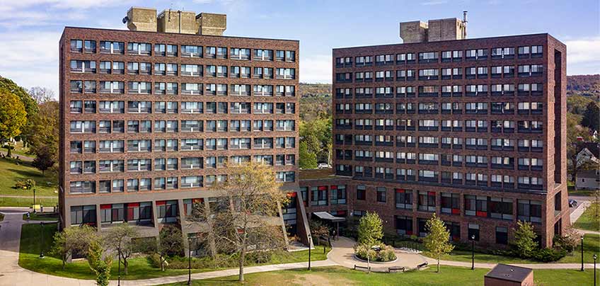 Aerial photo of Casey and Smith Tower