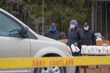 SUNY Cortland hosted dairy distribution on May 4