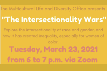 Discussion on race, gender and intersectionality on March 23