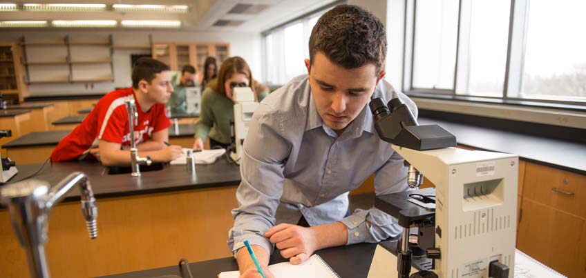 Students working together in a science lab