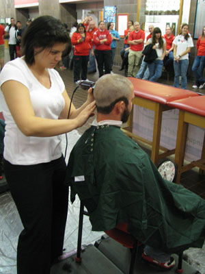 Athletic Training Program Goes Bald for Cancer