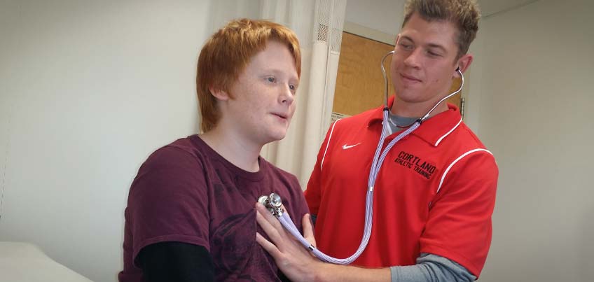 Student working in a local doctor's office