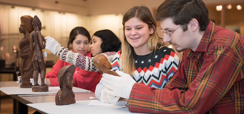 Students in the Brooks Museum