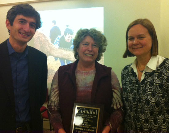 Professor Steadman with the Internationalization Award