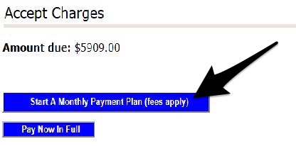 Select "Start a Monthly Payment Plan"