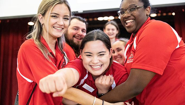 Orientation Assistants posing for a picture