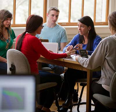 Faculty mentoring a student