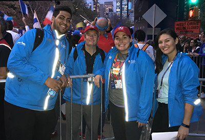 Elvis de la Rosa, Mark Dodds, Tara Mahoney and Alexandra Proulx at New York City Marathon